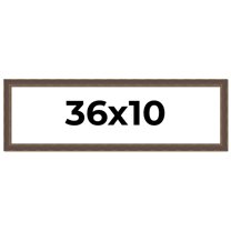 36x10 Frame Golden Caramel Solid Wood Bronze Picture Frame | 1.25 Inch Moulding Width | 0.5 Inch