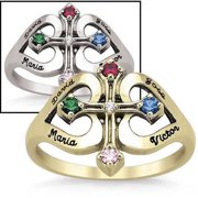 Keepsake Personalized Family Jewelry Faith Ring available in Sterling Silver, Yellow and White Gold