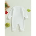 thumbnail image 4 of Wassery Infant Baby Girls Boys Halloween Clothes 3M 6M 12M 18M Newborn Jumpsuits Sleeveless Crew Neck Pumpkin/Ghost Print Bodysuits Fall Casual Rompers, 4 of 9
