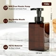 thumbnail image 2 of Happon 2 Pack 15oz/450ml Brown Plastic Foaming Soap Dispenser, Refillable Plastic Pump Bottles,Foaming Soap Dispenser for Bathroom, Kitchen, Hospital, Clinic, 2 of 6