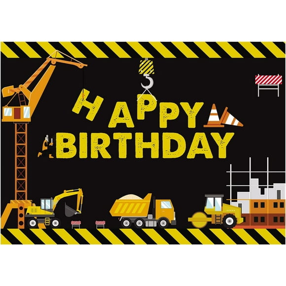 9x6ft Construction Backdrop Construction Birthday Party Photography Backdrops Dump Truck Background
