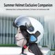 thumbnail image 5 of LX1 Casco de Verano para Motocicleta Auriculares Especiales Bluetooth Auriculares Portátiles Inalámbricos con Ruido Inteligente A Prueba de Agua, Negro-Azul, 5 of 10