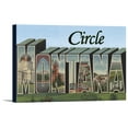 thumbnail image 1 of Circle, Montana - Large Letter Scenes (18x11.5 Gallery Wrapped Stretched Canvas), 1 of 1