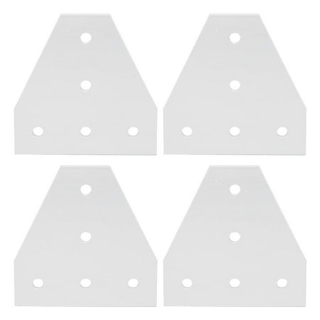 

4 Pcs Shape Joining Plate Aluminium 5‑Hole Joint Bracket for Aluminum Profile (2020T)