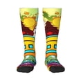 thumbnail image 2 of Lsque Geometry Dash Printed Crew Socks Men's Women's LightWeight Thin Casual Calf Socks ,Knee High Socks,Cotton Socks, 2 of 9