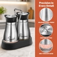 thumbnail image 3 of Teal Salt and Pepper Shakers Set with Holder,4 oz Turquoise Kitchen Decor and Accessories Farmhouse Gadgets Table Housewarming Gift Christmas Decor Refillable Design (Teal), 3 of 10