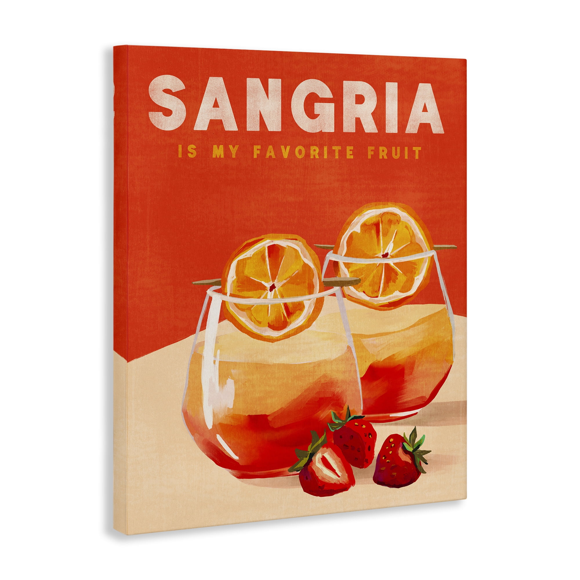 Stupell Industries Sangria Favorite Fruit Food & Beverage Painting Wrapped Canvas Art Print Wall Art, 30 x 40