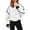56#White, variant on Womens Half Zip Sherpa Jacket Oversized Fleece Pullover with Hood Cozy Winter Sweatshirt Casual Wear Pink M