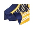 thumbnail image 5 of INSPIRE CHIC Women Contrast Color Polka Dots Printed Scarf, 27.6x27.6" Square Satin Symmetrical Neck Scarves Neckerchief 27.6x27.6"(LxW) Navy Blue Yellow, 5 of 6