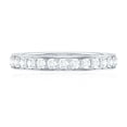 thumbnail image 3 of Rosec Jewels Round Moissanite Half Eternity Ring for Women, 14K White Gold, US 13.00, 3 of 7