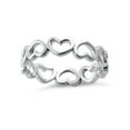 thumbnail image 3 of 925 Sterling Silver Oxidized Platinum Plated Multiple Heart Women Valentines Day Gifts Ring, 3 of 4