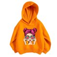 thumbnail image 2 of Cethrio Girls Sweatshirts, Long Sleeve Pullover Hooded Spring and Autumn Tops Orange Size 8-9 T, 2 of 6