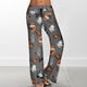 thumbnail image 1 of Kawaii Pajamas for Women Girls Cartoon Cat All Over Print Flannel Christmas Halloween Anime Soft Sleep Pajamas Pants, 1 of 5