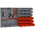thumbnail image 1 of DURHAND 44 Pcs Bac de Rangement Mural pour Outils Garage Atelier Rouge, 1 of 10