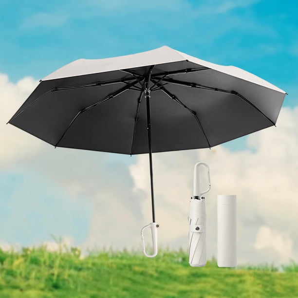 plegable de hojas, portátil, resistente al viento, con protección solar y hebilla de anillas para actividades al aire libre, viajes a la
