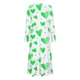 thumbnail image 4 of ZQUUVOU Women's ​​Valentine's Day Dress Casual Printed Long Sleeve Maxi Dress Green,S, 4 of 4