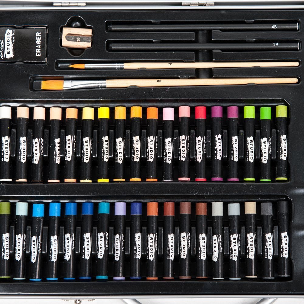 Mont Marte 90 Pieces Studio Essentials Mixed Media Art Set Painting Set , Colouring Pencils with Essential tools