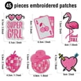thumbnail image 2 of Set de parches termoadhesivo TACVEL, 45 piezas, rosa, para ropa, bricolaje, 2 of 6