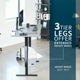 thumbnail image 6 of VIVO Electric 71” x 30” Stand Up Desk, Dark Gray Table Top, Black Frame, 6 of 8