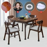 Ezprotekt 24 Pcs Chair Leg Covers,Chair Leg Floor Protectors with Wrapped Felt(1 Square, Black)