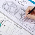 thumbnail image 3 of Xingzhi Multifunctional Drawing Ruler Angle Measuring Template Tool junior school, 3 of 9