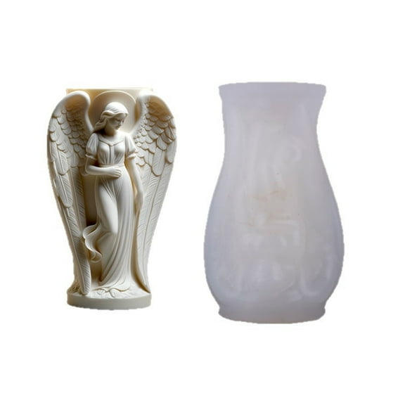 Angel Planter Silicone Mold For Concrete Cement Crafts Handmade Home Decoration Gift Making Tool Candle Mould