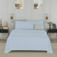 thumbnail image 5 of Color Sense Brushed Percale Cotton Blend - 4 Piece Bed Sheet Set - Cool & Crisp, Wrinkle Resistant - Queen Blue, 5 of 8