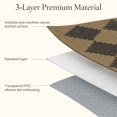 thumbnail image 6 of DEORAB Jute Outdoor Rug 8x10 Checkered Jute Rug Polyester Machine Weave Easy-Cleaning Non Slip Geometric Carpet Patio Backyard Porch Deck Balcony Zigzag Diamond, 6 of 7