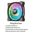 thumbnail image 3 of Thermaltake Floe DX 240mm Double Anneau LED 16.8 Millions de Couleurs Logiciel Activé (TT RGB Plus/Alexa/Razer Chroma) AMD (AM5/AM4)/Intel (LGA 2066/1200) Refroidisseur Liquide AIO CPU CL-W255-PL12SW-B, 3 of 4