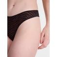 thumbnail image 4 of Joyspun Silky Mesh Women's Thong Panties, 3-Pack, Zebra/Leopard/Black Print, Size S, 4 of 5