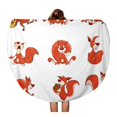 thumbnail image 1 of SIDONKU 60 inch Round Beach Towel Blanket Orange Acorn of Cute Squirrels Cartoon Character Avatar Travel Circle Circular Towels Mat Tapestry Beach Throw, 1 of 2