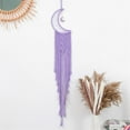 thumbnail image 1 of Macrame With Light String Bohemian Moon Star Cotton Thread Woven Wall Hanging Boho Decor For Living Room Bedroom Wedding Decoration, 1 of 8