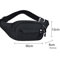 thumbnail image 2 of Riñonera para correr para hombres y mujeres, bolsa multifuncional para deportes al aire libre, impermeable y resistente al desgaste, negra, 2 of 5