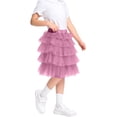 thumbnail image 2 of XXWXYD Girls Half Skirt Tulle Laye𝗋ed Cake Yarn Petticoat Vintag𝖾 Rockabilly 50s Style Party Tutu Fluff𝗒 Retro Short Dress, 2 of 4