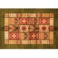 thumbnail image 1 of Ahgly Company Indoor Rectangle Abstract Orange Modern Area Rugs, 2' x 3', 1 of 4