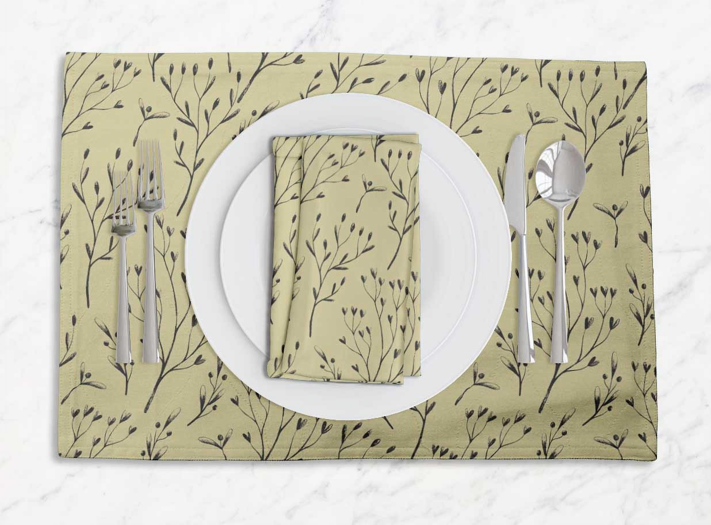 Details about   S4Sassy Hoya Kerrii Leaves Placemats With Napkins Dining Table Decor-LF-506A 