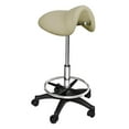 thumbnail image 3 of PureSana Chromium Professional James Rotational Saddle Cutting Stool, Tan, 3 of 7