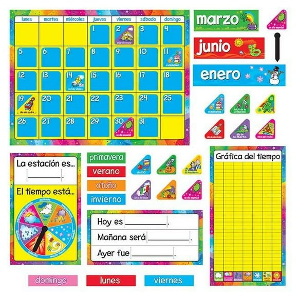 Trend Enterprises  Bulletin Board Set Calendario Annual - Set of 2