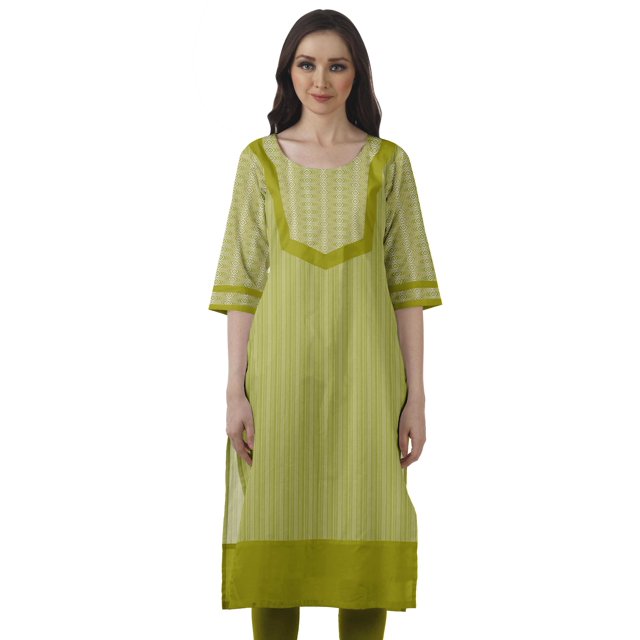 Moomaya Kurta Imprimée Prêt-à-Porter Femme Formelle et de Fête Kurti Ethnique en Coton Haut