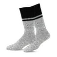 thumbnail image 4 of Eco Friendly Heavy Weight Recycled Cotton Thermals Boot Socks 4 Pairs (10-13, Solid-Blk/Grn), 4 of 7
