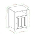 thumbnail image 3 of Pemberly Row 18" Grooved Door Farmhouse Nightstand in Rustic Oak, 3 of 5