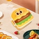 thumbnail image 4 of Fiambrera con Forma de Hamburguesa y Papas Fritas | Contenedor de Almuerzo Hermético, Seguro para Alimentos, para Oficina y Escuela | Portátil con Pulsera para Utensilios Incorporada | Divisor Extraí, 4 of 5