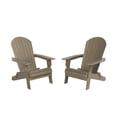 thumbnail image 4 of WestinTrends Tuscany HIPS Outdoor Folding Adirondack Seashell Chair (Set of 2), Taupe, 4 of 5