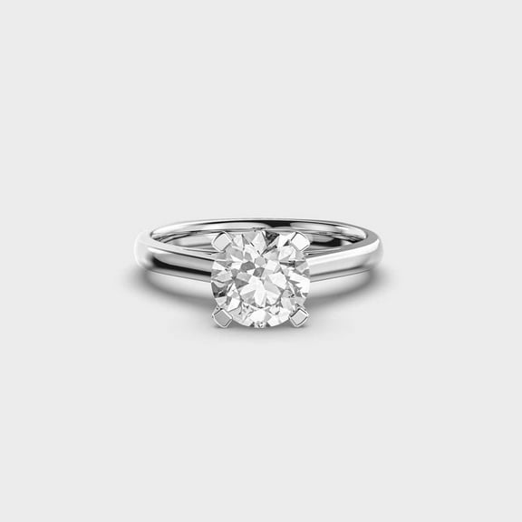 1 Carat Beautiful IGI Certified Lab Grown Diamond Engagement Ring for Women 10K White Gold | Round Cut Lab Created Solitaire Diamond Rings | Size 7 Diamond-Capitals