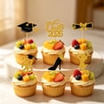 thumbnail image 5 of 2026 Graduation Cupcake Toppers, 12Pcs Gold Glitter Class of 2026 Cake Picks, Congrats Grad Dessert Decorations for Graduation Party, Glittery Graduation Cap and Diploma Cupcake Signs for Ceremony, 5 of 6