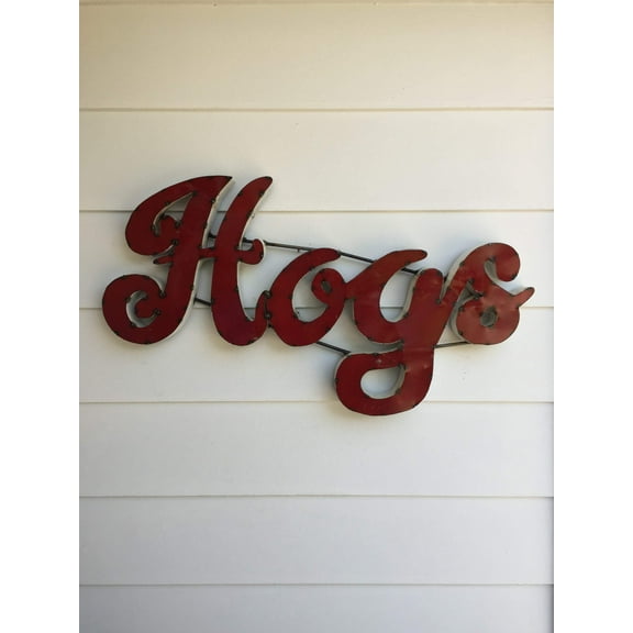 Arkansas "Hogs" Recycled Metal Wall Decor
