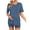 Blue, variant on Weardear Maternity Sets 2 Piece Outfits Drop Shoulder Short Sleeve Split Side Shirts and Biker Shorts Summer Pregnancy Clothes