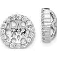 thumbnail image 1 of 14K White Gold Diamond Earring Jackets (10 X 10) Made In India ejm5304-050-wa, 1 of 6