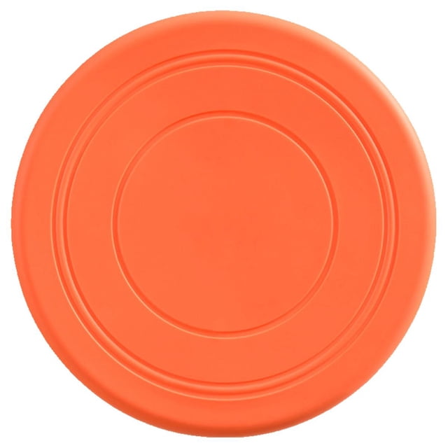Frisbee flexible para mascotas VentDepot FlyBixOrange Disco volador Silicona Ø18 cm Naranja