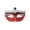 A004- Red, variant on Blue Rhinestone Trim Masquerade Mask for Women 7 Inch Venetian Masquerade Masks for Masquerade Party Elegant Halloween Accessory for Mardi Gras and Holiday Events, 1 Pack